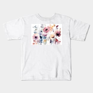 Watercolor and Ink florals5 Kids T-Shirt